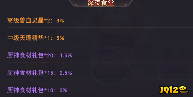 《仙梦奇缘3.5折》概率公示