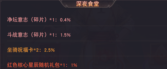 《仙梦奇缘三端》概率公示