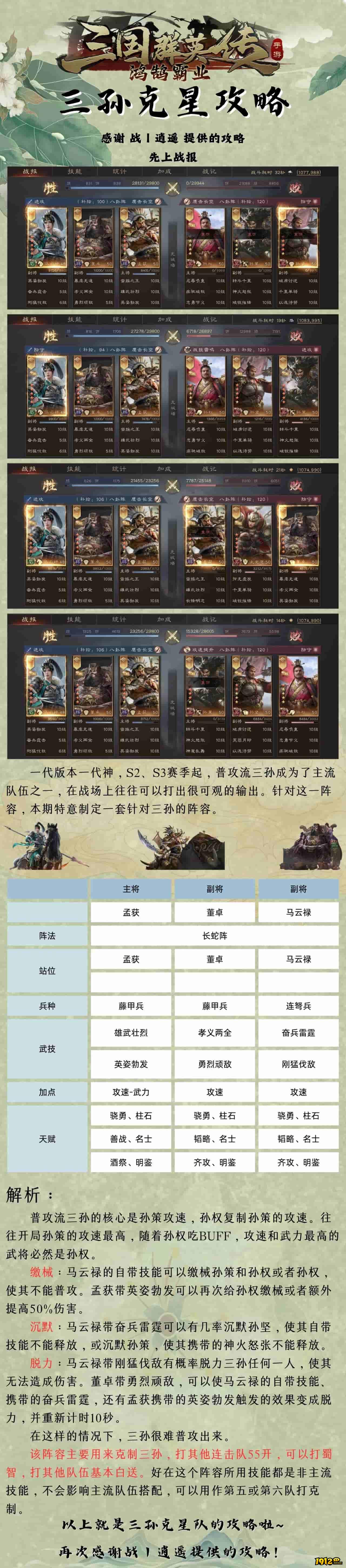 《三国群英传：鸿鹄霸业》三孙克星