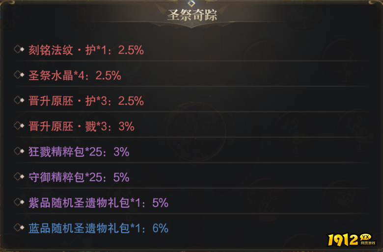 《神域纪元高爆版》概率公示